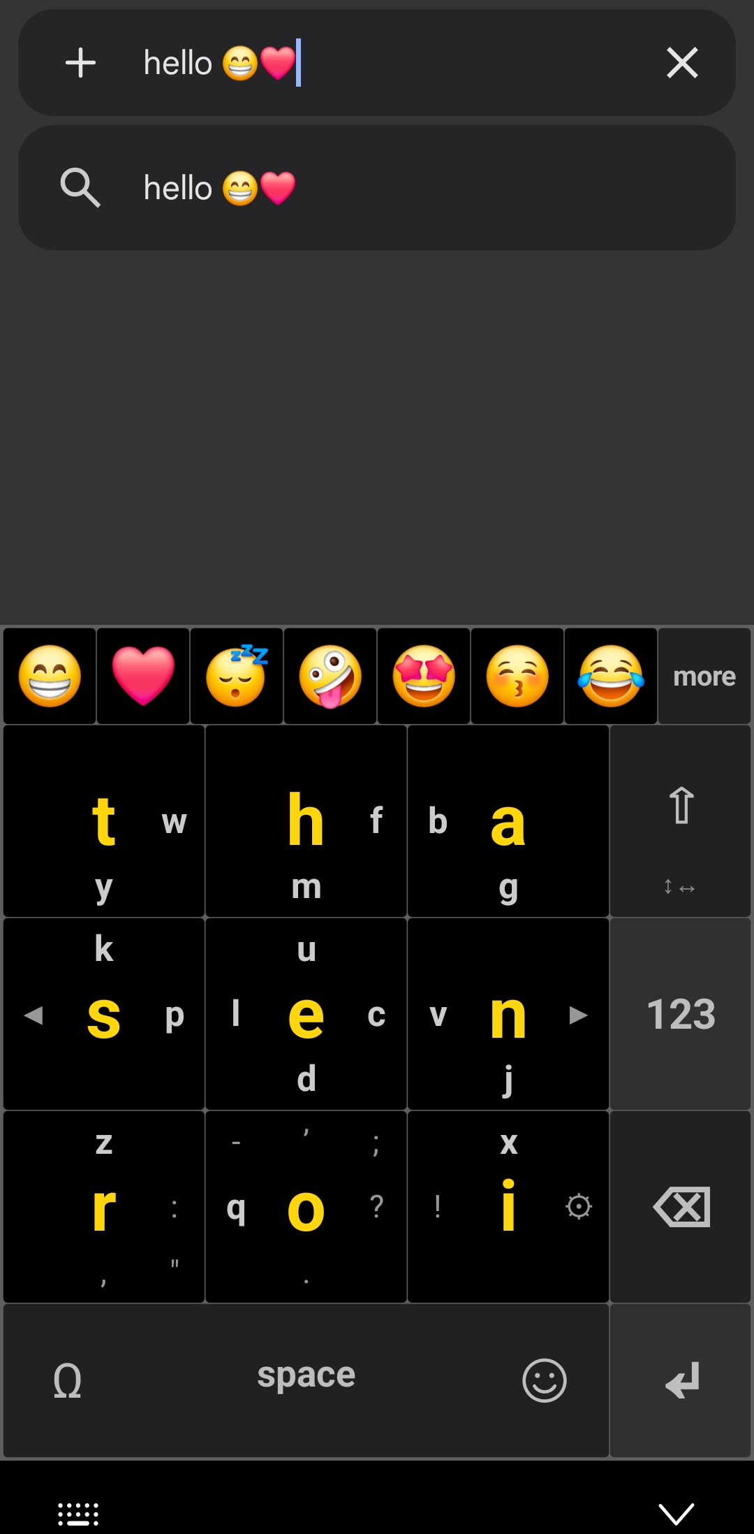 Squirkey typing into a search box in Chrome